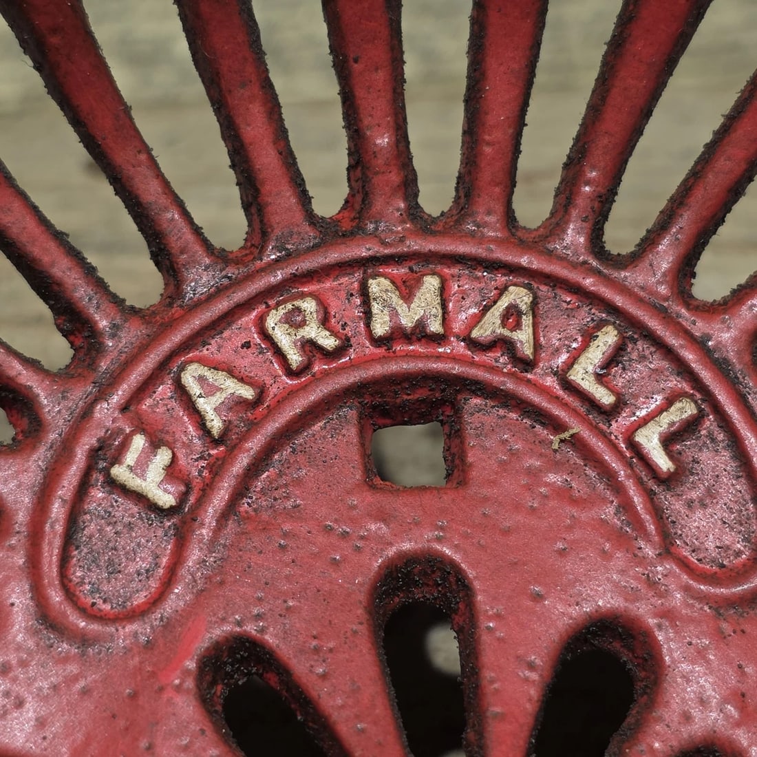 5" Mini Farmall Cast Iron Tractor Seat - Red IH Salesman Sample Paperweight (1 of 14)