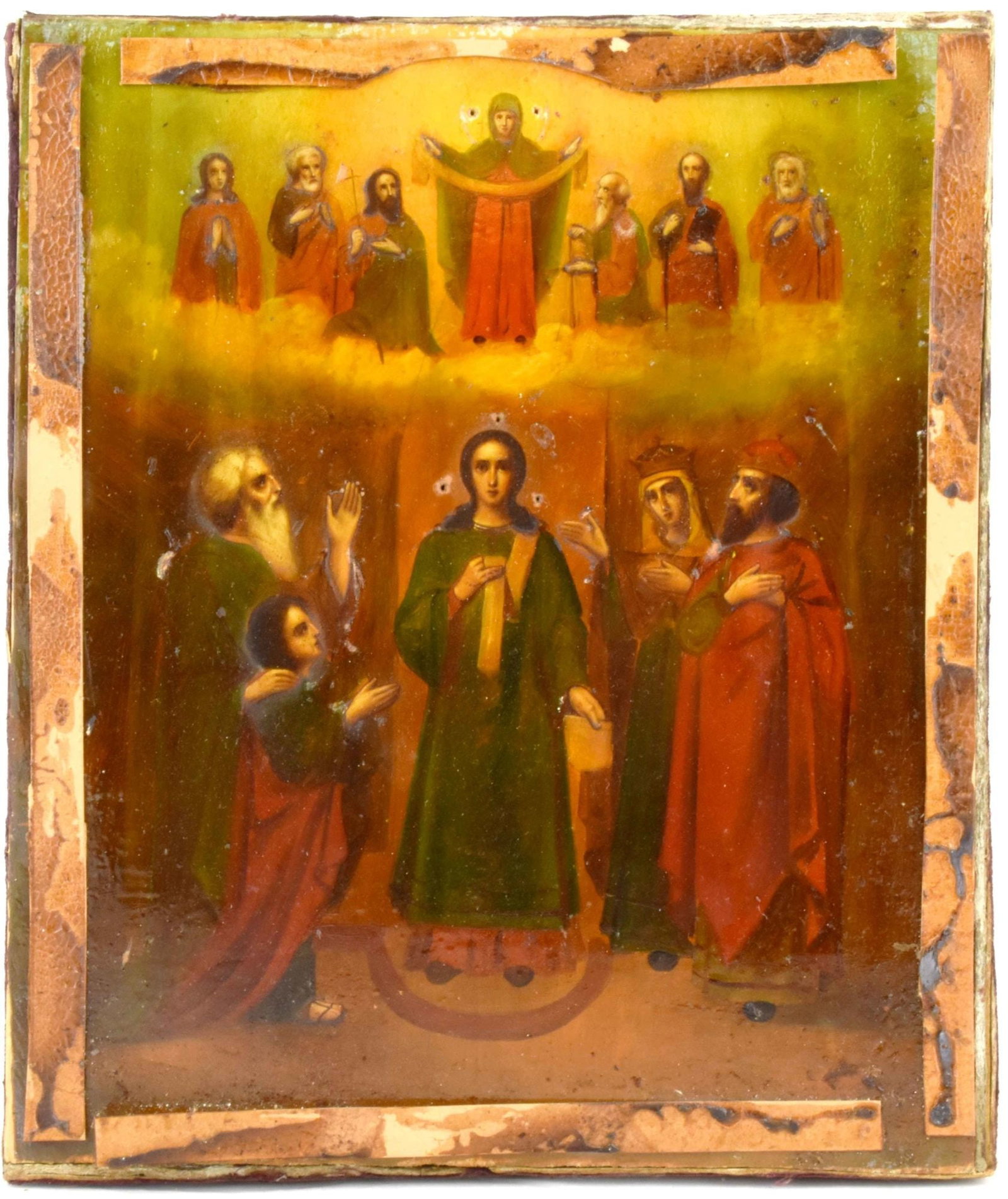 Intercession of the Theotokos in silver oklad - 2