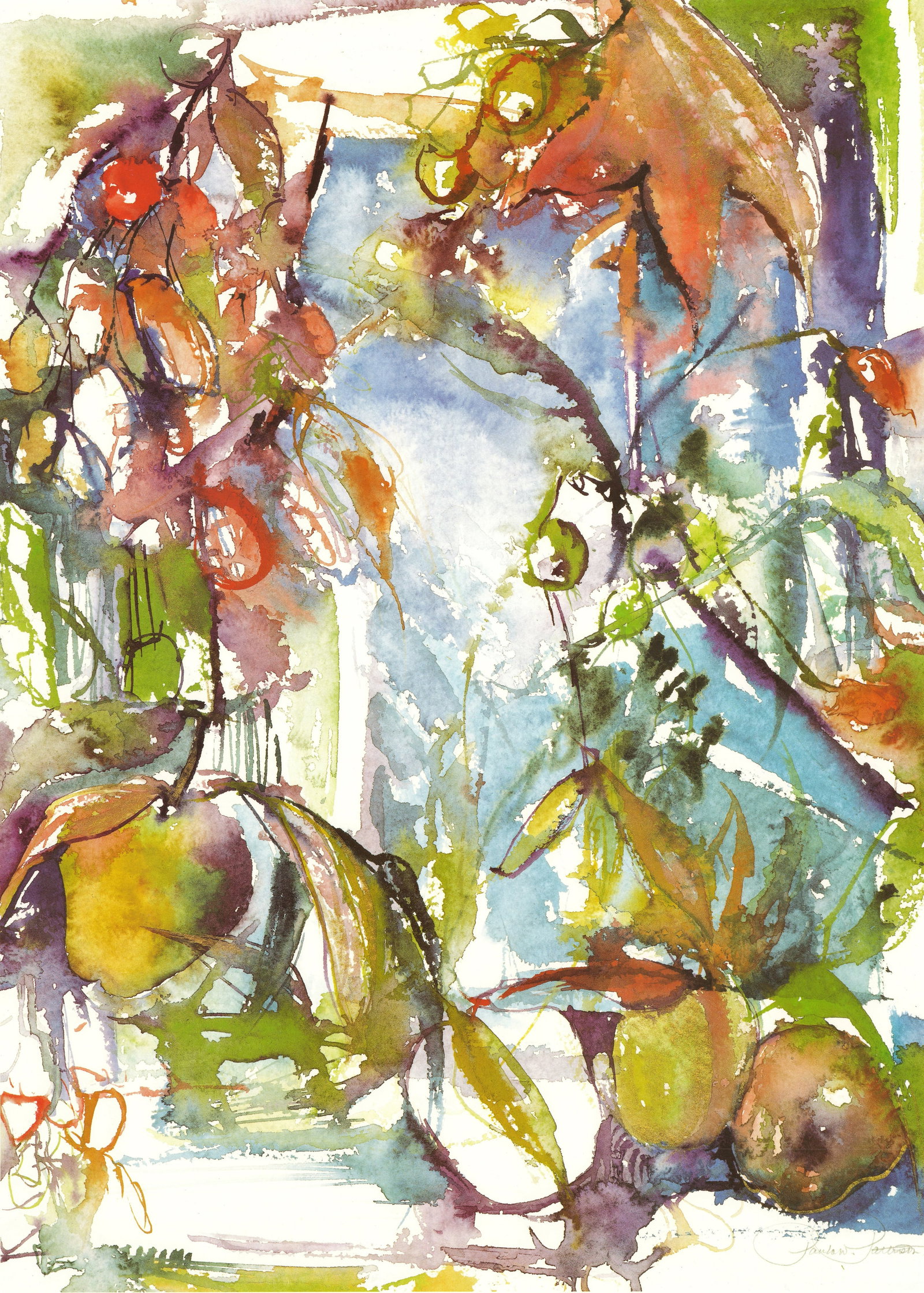 Paula Patterson - Autumn II - 1990 Offset Lithograph 27.5 x 19.5"" - 2