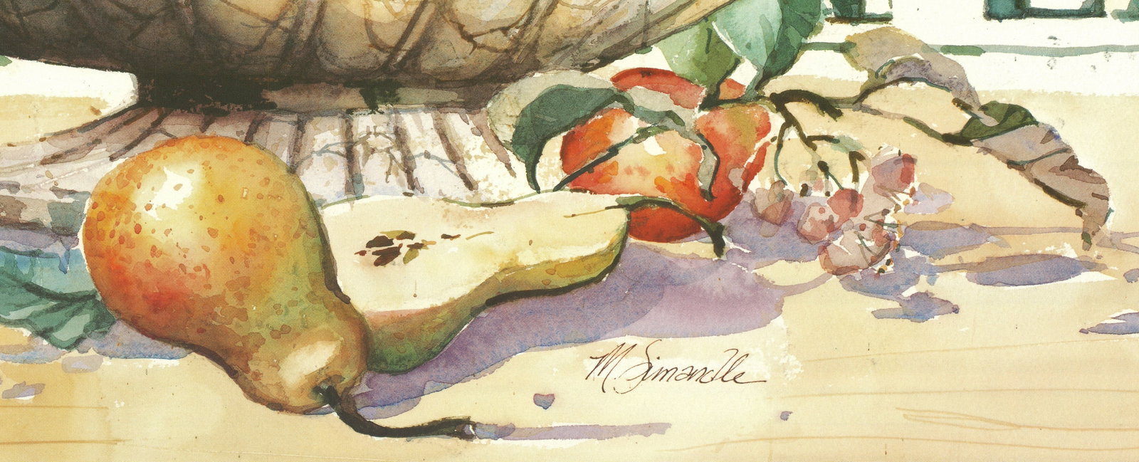 Marilyn Simandle - Autumn Pears - 1995 Offset Lithograph 19.625 x 27.5"" - 4