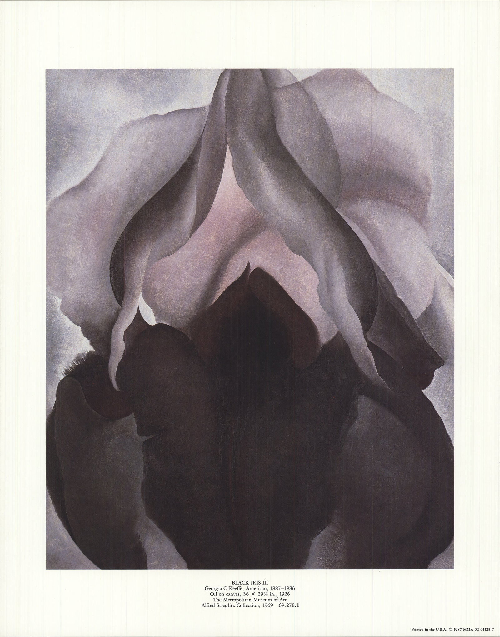 Georgia O'Keeffe - Black Iris III - 1987 Offset Lithograph 14 x 11"" (1 of 1)