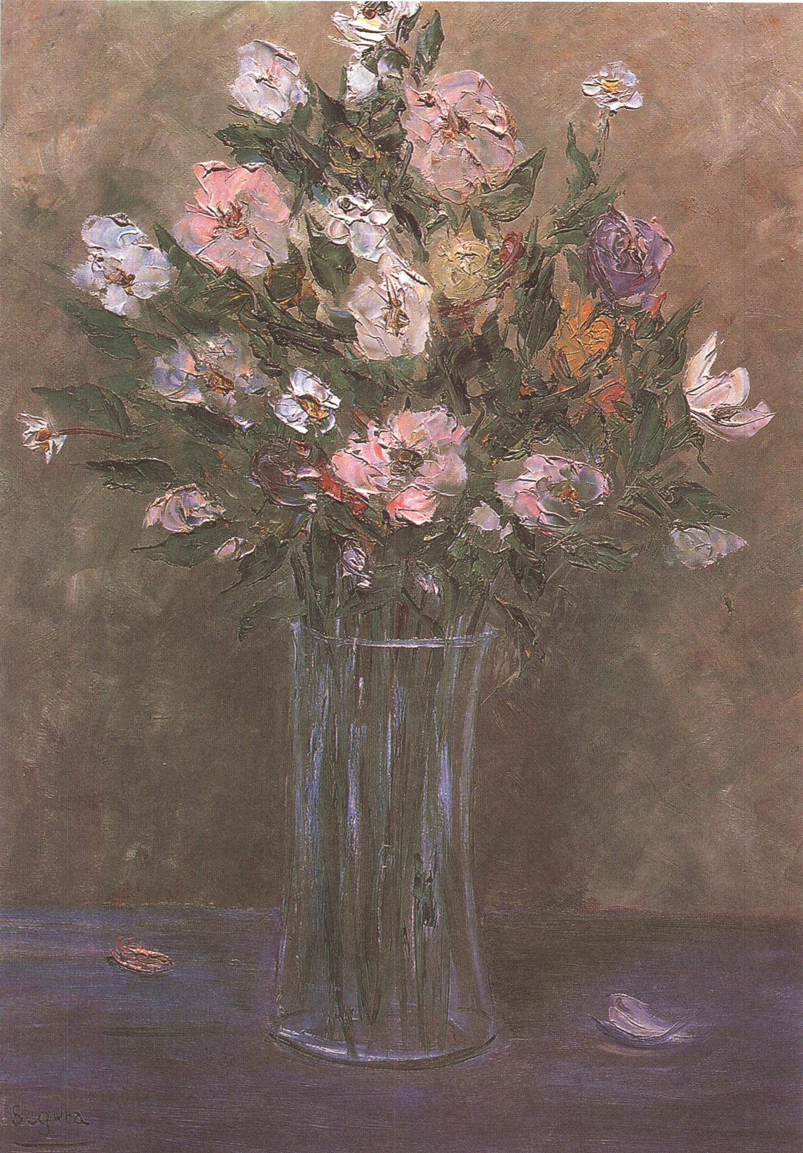 Luis Segura - Bouquet - Offset Lithograph - SIGNED 20 x 13.25"" - 3