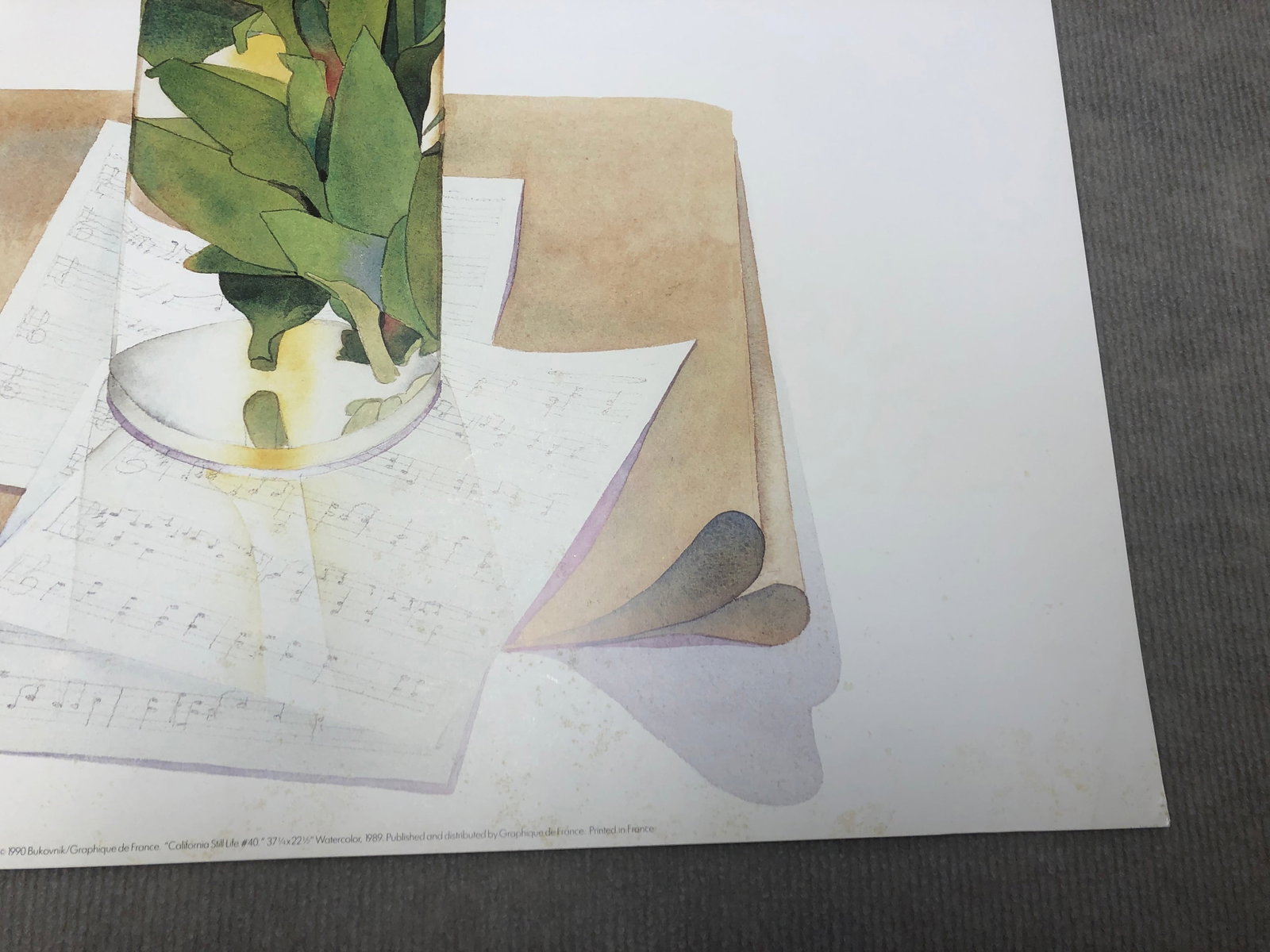 Gary Bukovnik - California Still Life #40 - 1990 Offset Lithograph 38.5 x 22.5"" - 10