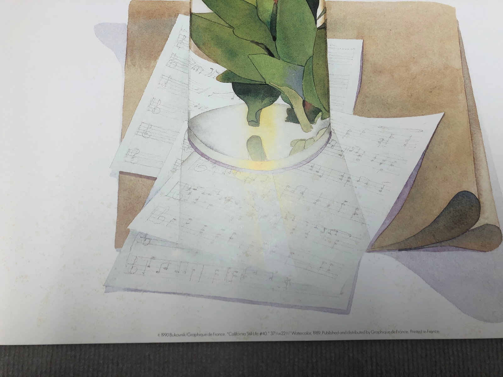 Gary Bukovnik - California Still Life #40 - 1990 Offset Lithograph 38.5 x 22.5"" - 9
