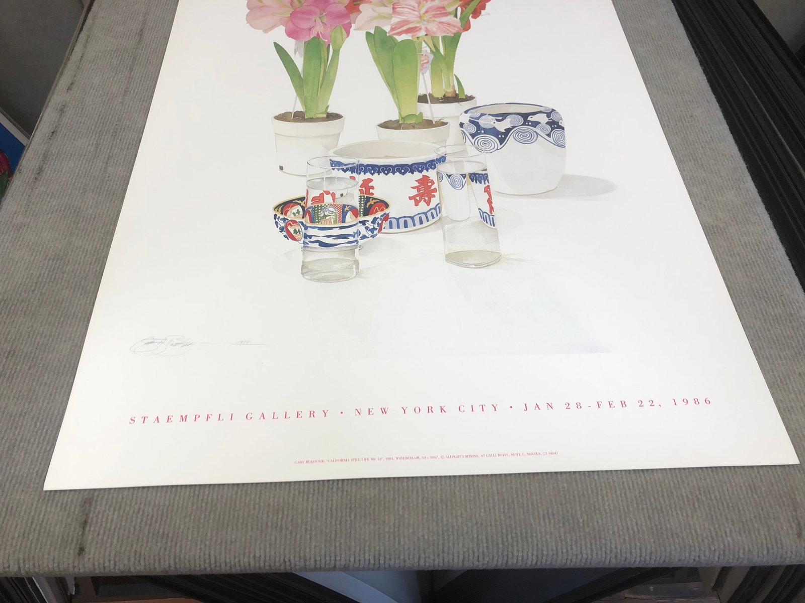 Gary Bukovnik - California Still Life No. 14 - 1986 Offset Lithograph 40 x 22"" - 10