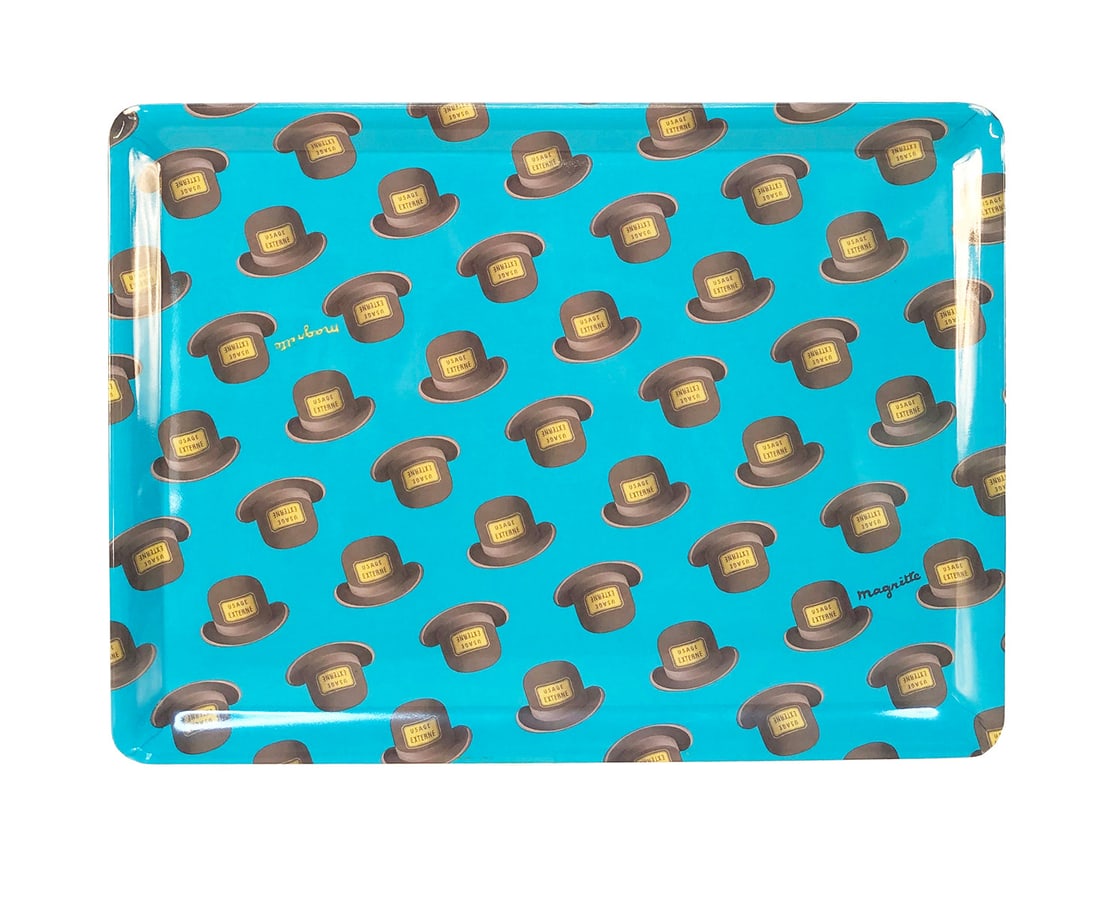 Rene Magritte - Chapeau TRAY (lg) - 2014 11 x 15"": Title: Rene Magritte - Chapeau TRAY (lg) - 2014 11 x 15" Description: "Chapeau TRAY (lg)" by Rene Magritte, 2014 Unsigned Tray. Paper size is 11 x 15 inches, with an image size of 11 x 15 inches. The