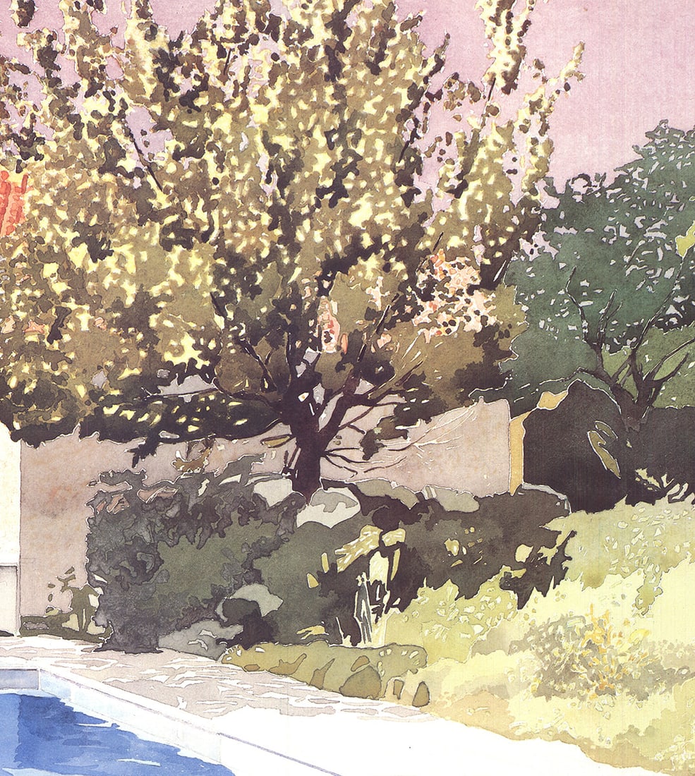 David Lingwood - La Piscine/ The Pool(Diptych) - 1983 Offset Lithograph 32.5 x 48"" - 4