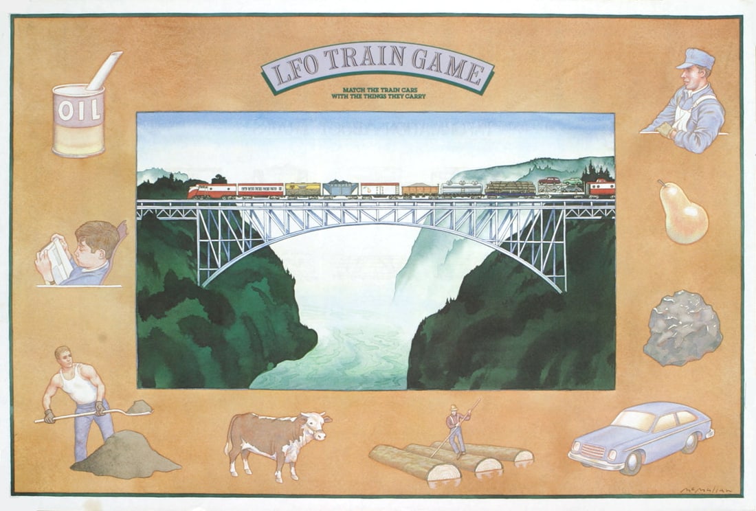 James McMullan - LFO Train Game - 1972 Offset Lithograph 22.25 x 33"" (1 of 1)