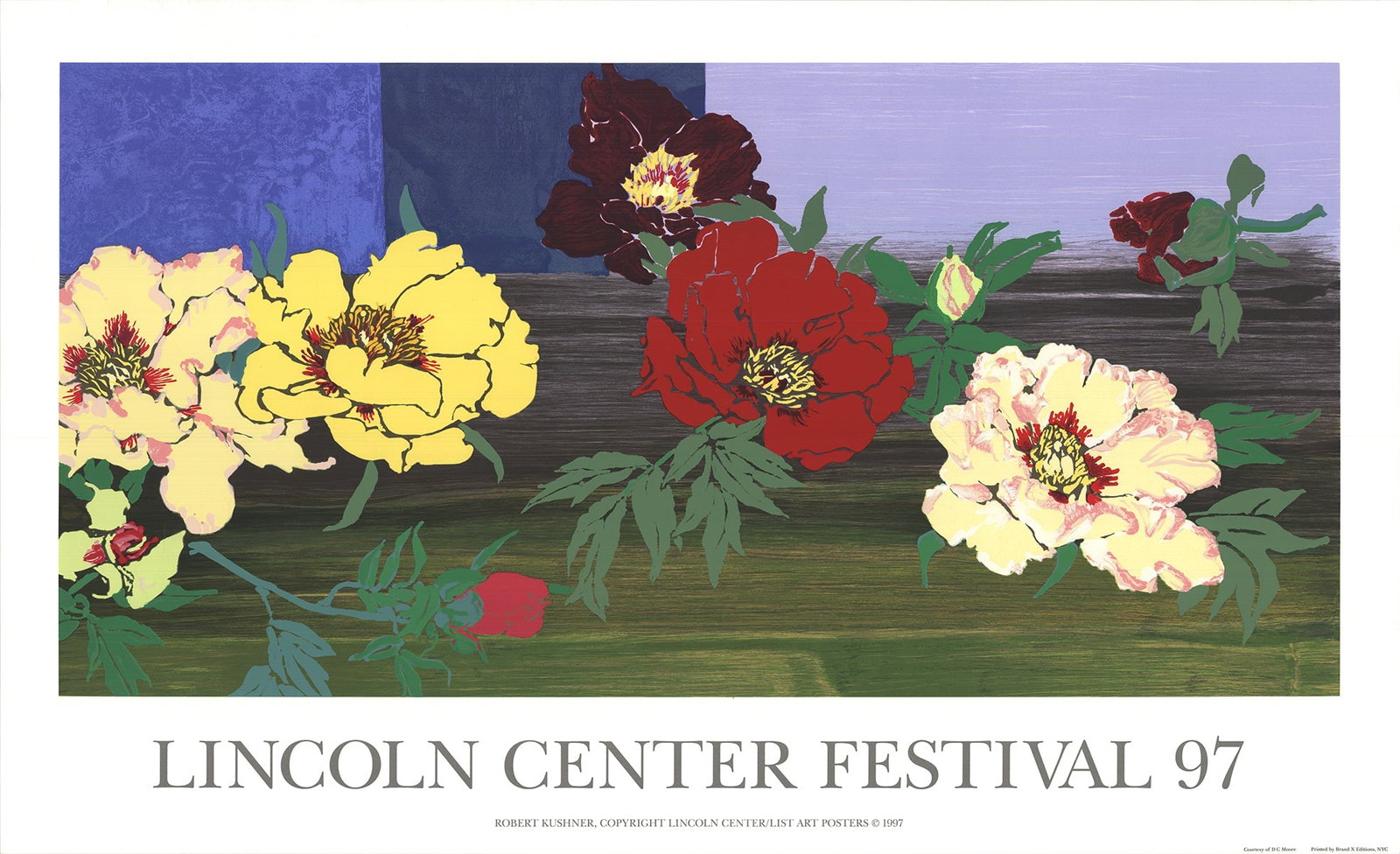 Robert Kushner - Linwood - 1997 Serigraph 26 x 46"": Title: Robert Kushner - Linwood - 1997 Serigraph 26 x 46" Description: "Linwood" by Robert Kushner, 1997 Unsigned Serigraph. Paper size is 26 x 46 inches, with an image size of 21 x 42 inches. The
