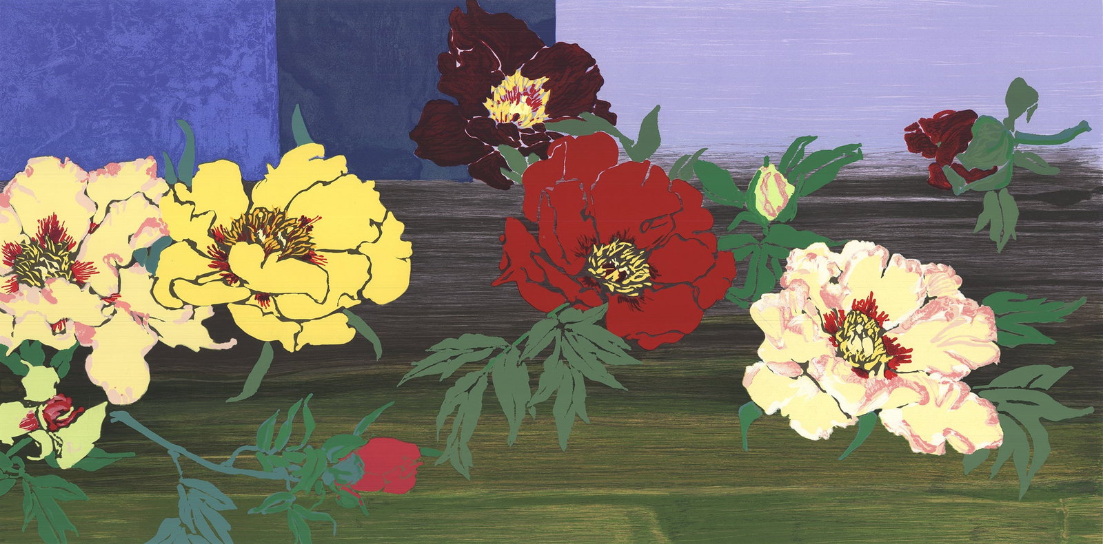 Robert Kushner - Linwood - 1997 Serigraph 26 x 46"" - 2