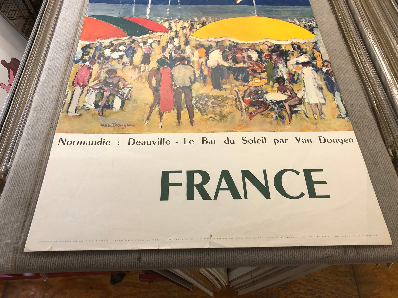 Kees van Dongen - Normandie-Deauville, Le Bar du Soleil - 1960 Offset Lithograph 39 x 24.5"" - 8