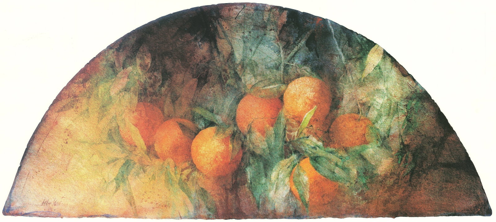 Pedro Cano - Oranges - 1994 Offset Lithograph 19.875 x 37.75"" - 2