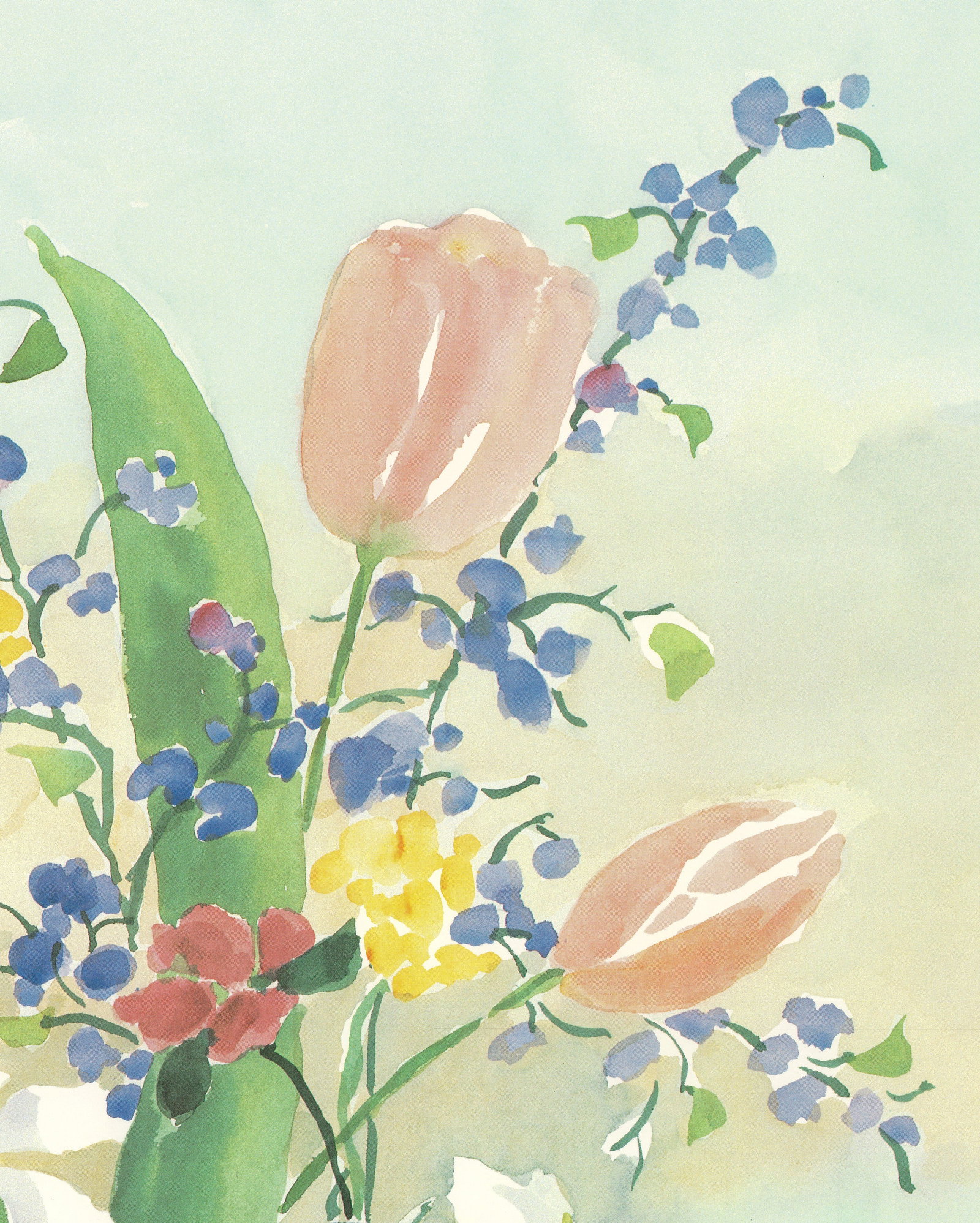 Charlene Winterle Olson - Pink Tulips - 1985 Offset Lithograph 20 x 16"" - 3