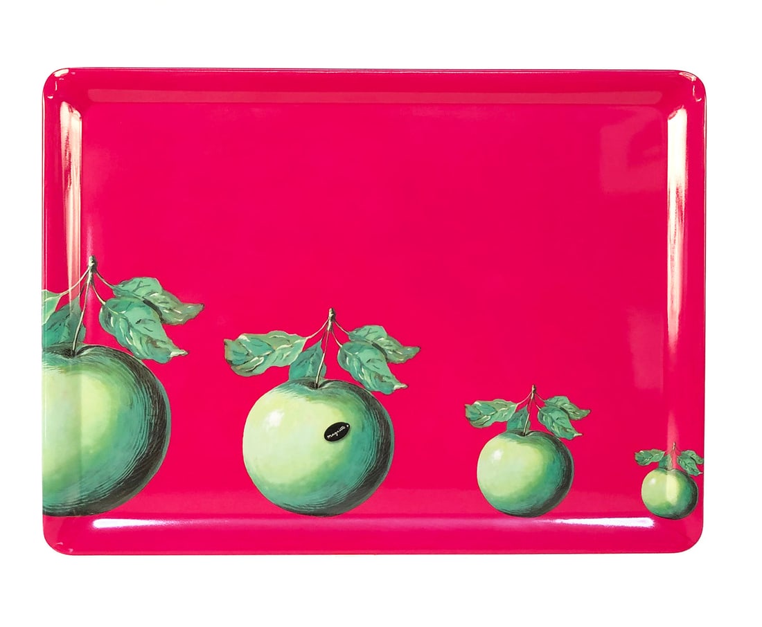 Rene Magritte - Pomme TRAY (lg) - 11 x 15"": Title: Rene Magritte - Pomme TRAY (lg) - 11 x 15" Description: "Pomme TRAY (lg)" by Rene Magritte, Unsigned Tray. Paper size is 11 x 15 inches, with an image size of 11 x 15 inches. The Tray is from