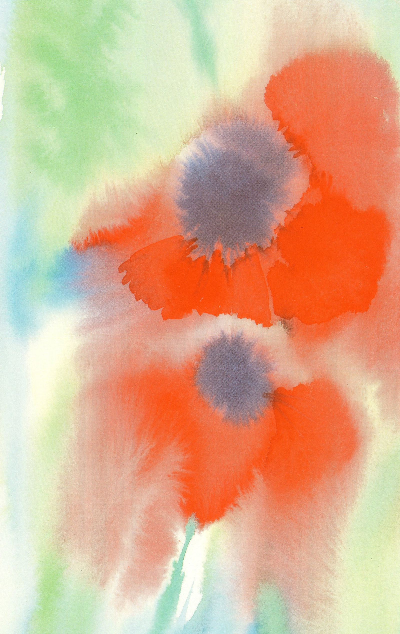 Linda Fay Powell - Poppies II - 1987 Offset Lithograph 27.5 x 19.6"" - 5