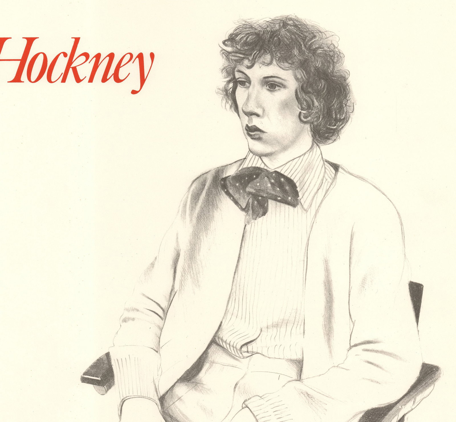 David Hockney - Portrait of Gregory Evans - 1979 Lithograph 30 x 21"" - 3