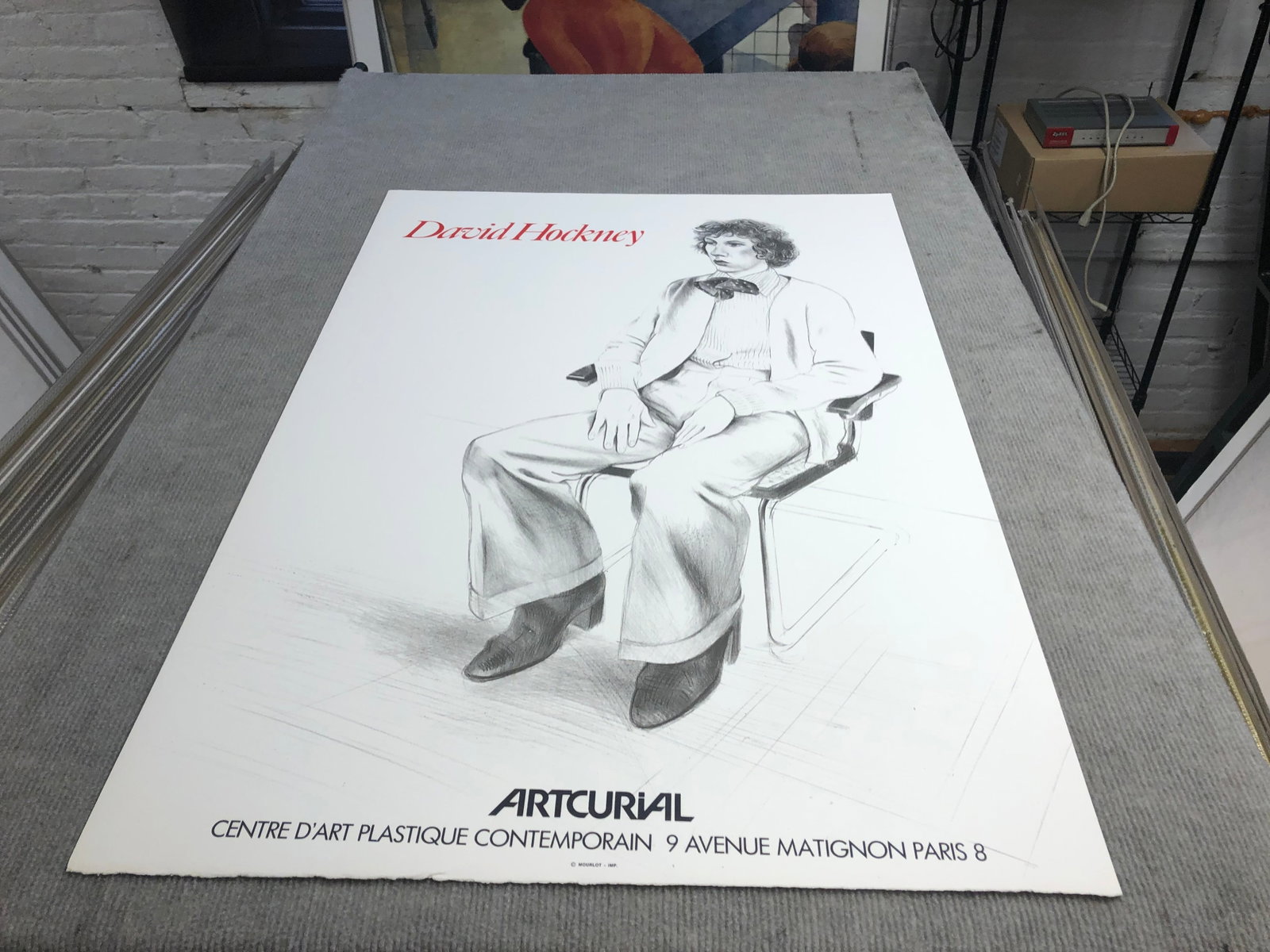 David Hockney - Portrait of Gregory Evans - 1979 Lithograph 30 x 21"" - 5