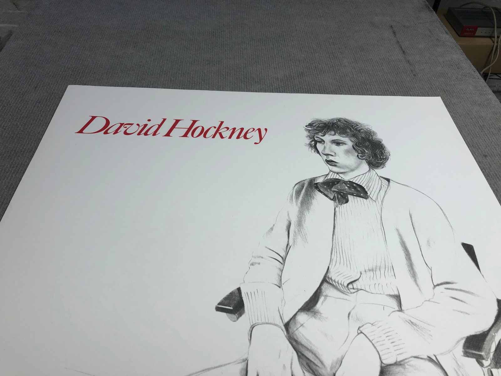 David Hockney - Portrait of Gregory Evans - 1979 Lithograph 30 x 21"" - 6