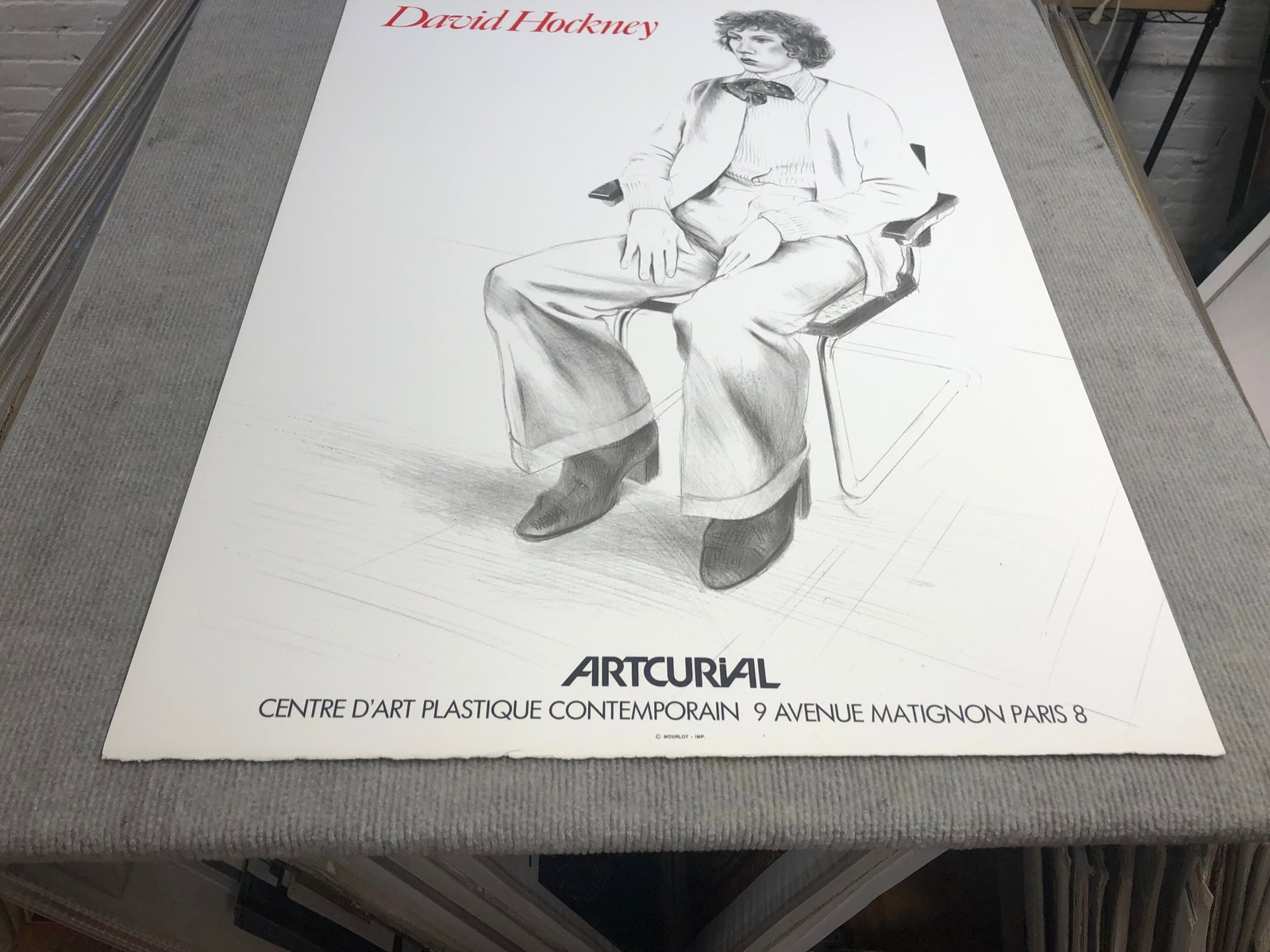 David Hockney - Portrait of Gregory Evans - 1979 Lithograph 30 x 21"" - 8