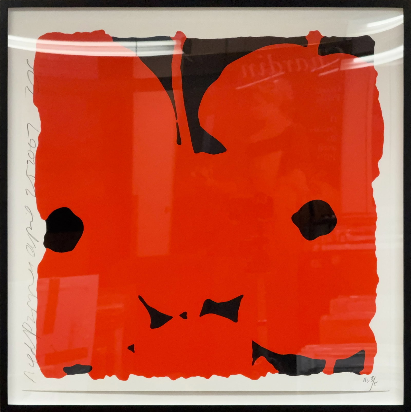 Donald Sultan - Red Poppies I - 2007 Serigraph - SIGNED 24 x 24"" (1 of 10)