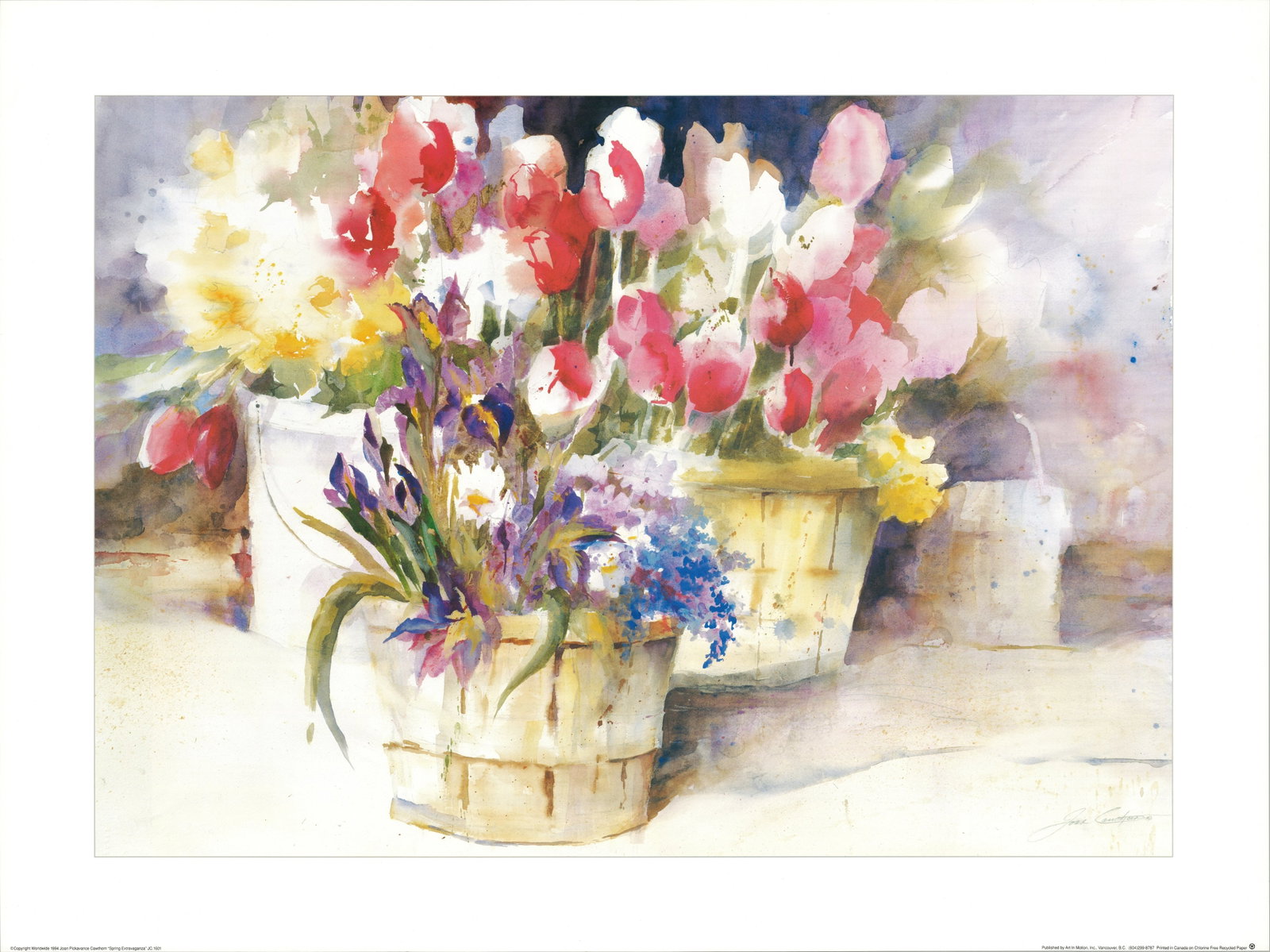 Joan Cawthorn - Spring Extravaganza - 1994 Offset Lithograph 23.75 x 31.75"": Title: Joan Cawthorn - Spring Extravaganza - 1994 Offset Lithograph 23.75 x 31.75" Description: "Spring Extravaganza" by Joan Cawthorn, 1994 Unsigned Offset Lithograph. Paper size is 23.75 x 31.75