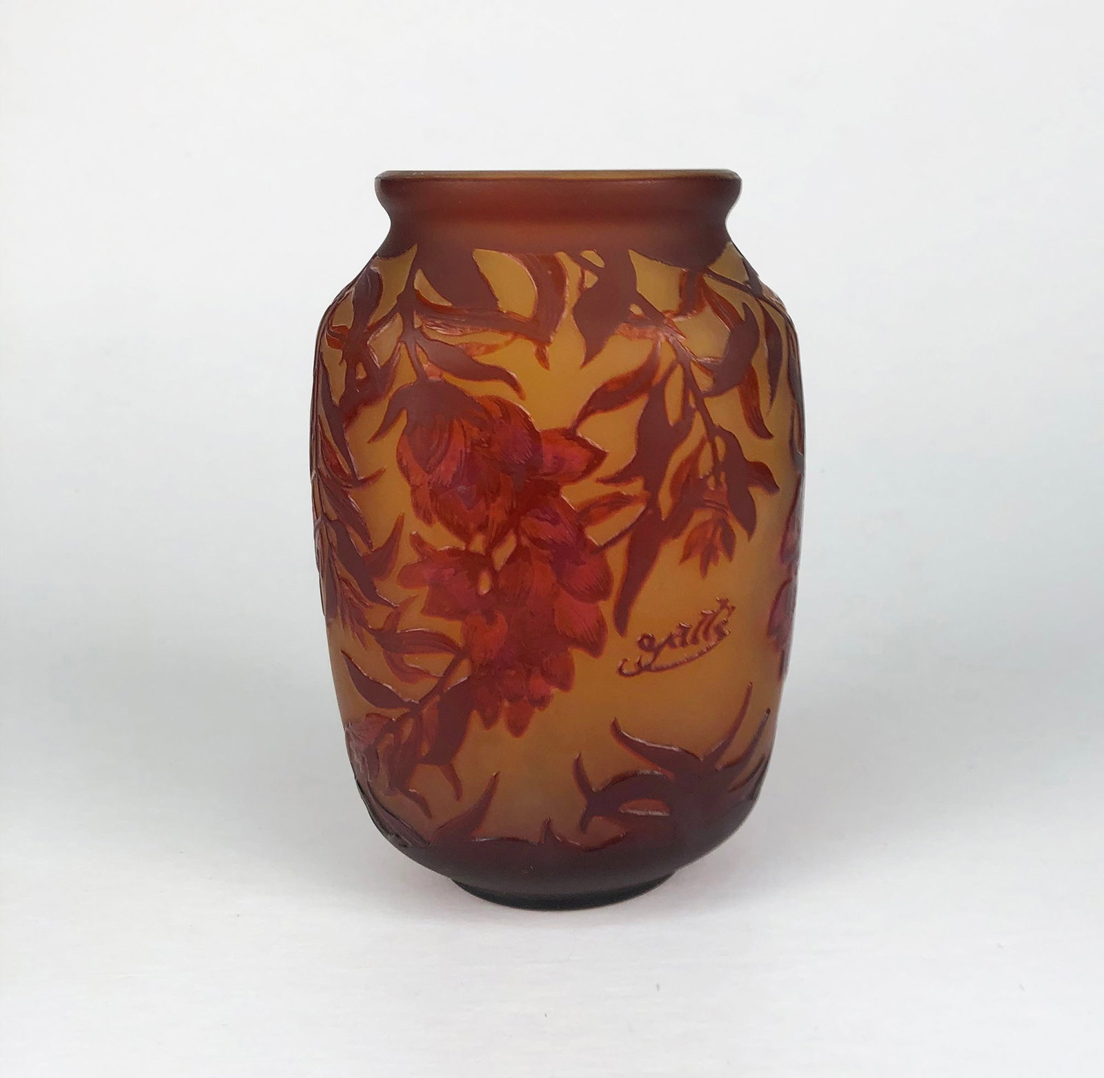Emile Galle - Vase with Wisteria (After) - 1973 5.75 x 4"": Title: Emile Galle - Vase with Wisteria (After) - 1973 5.75 x 4" Description: "Vase with Wisteria (After)" by Emile Galle, 1973 . Paper size is 5.75 x 4 inches, with an image size of 5.75 x 4 inches.
