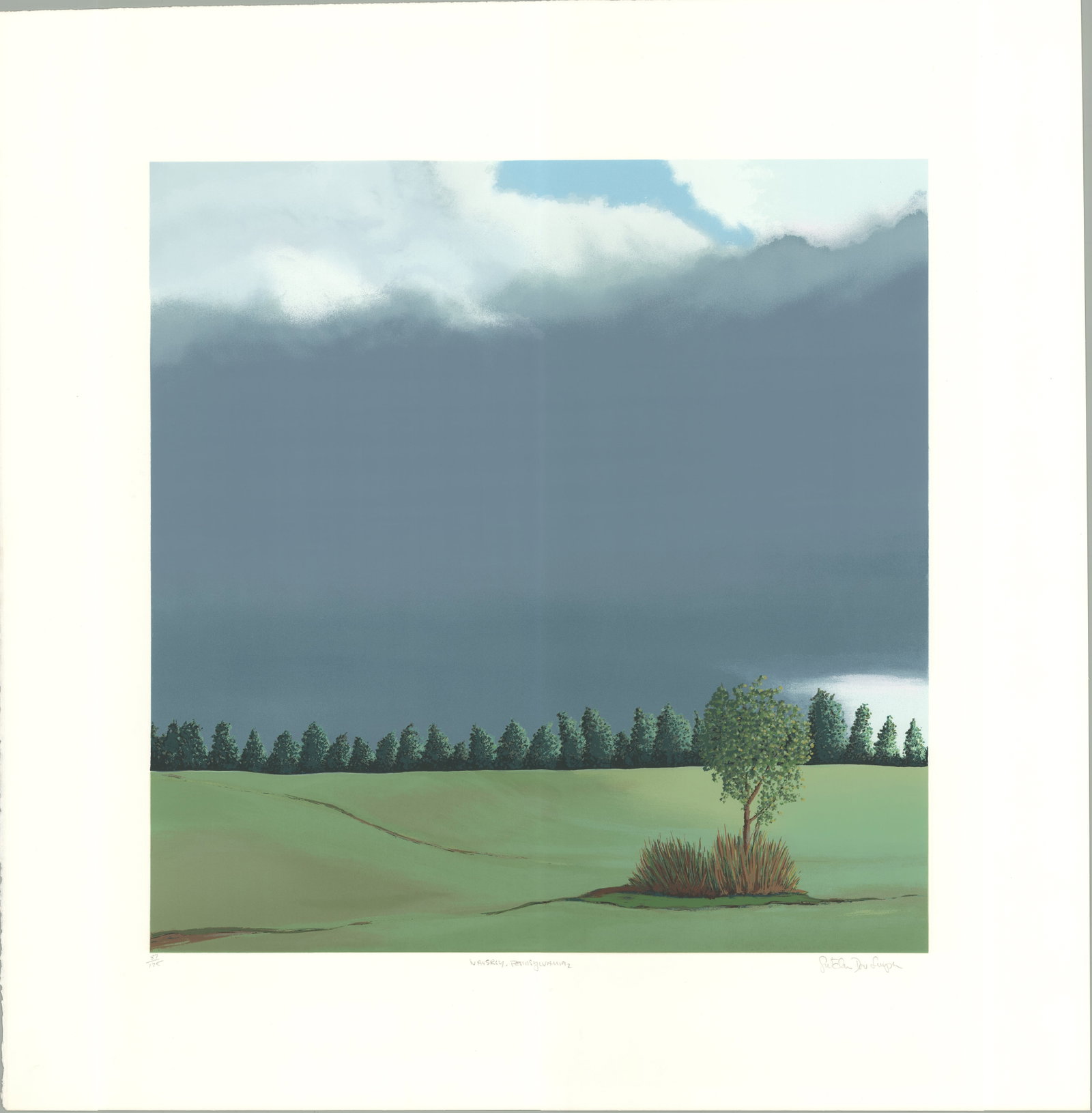 Gretchen Dow Simpson - Waverly, Pennsylvania - 1991 Serigraph - SIGNED 29.75 x 29.25"" (1 of 10)