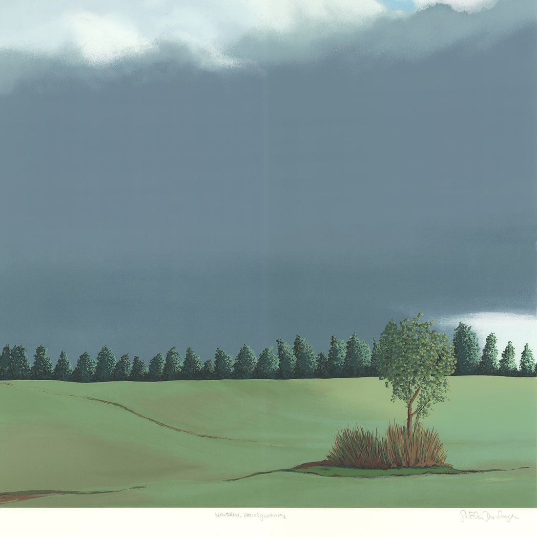 Gretchen Dow Simpson - Waverly, Pennsylvania - 1991 Serigraph - SIGNED 29.75 x 29.25"" - 3