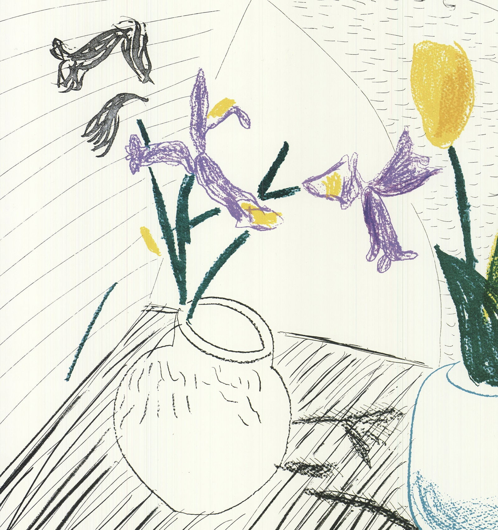 David Hockney - White Porcelain - 1988 Offset Lithograph 33.5 x 24.5"" - 3