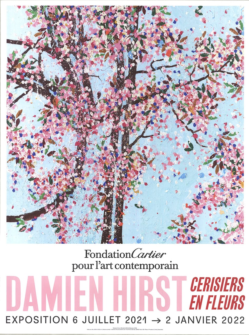 Damien Hirst - Wonderful World Blossom - 2021 Offset Lithograph 31.75 x 23.75"": Title: Damien Hirst - Wonderful World Blossom - 2021 Offset Lithograph 31.75 x 23.75" Description: "Wonderful World Blossom" by Damien Hirst, 2021 Unsigned Offset Lithograph. Paper size is 31.75 x 23.