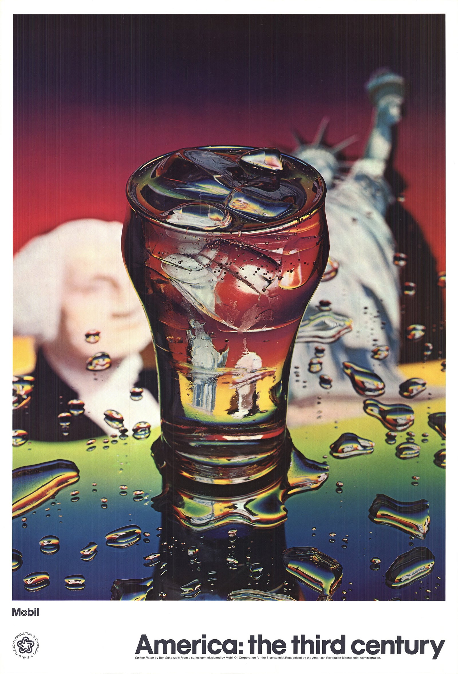 Ben Schonzeit - Yankee Flame - 1976 Offset Lithograph 35 x 24"": Title: Ben Schonzeit - Yankee Flame - 1976 Offset Lithograph 35 x 24" Description: "Yankee Flame" by Ben Schonzeit, 1976 Unsigned Offset Lithograph. Paper size is 35 x 24 inches, with an image size of