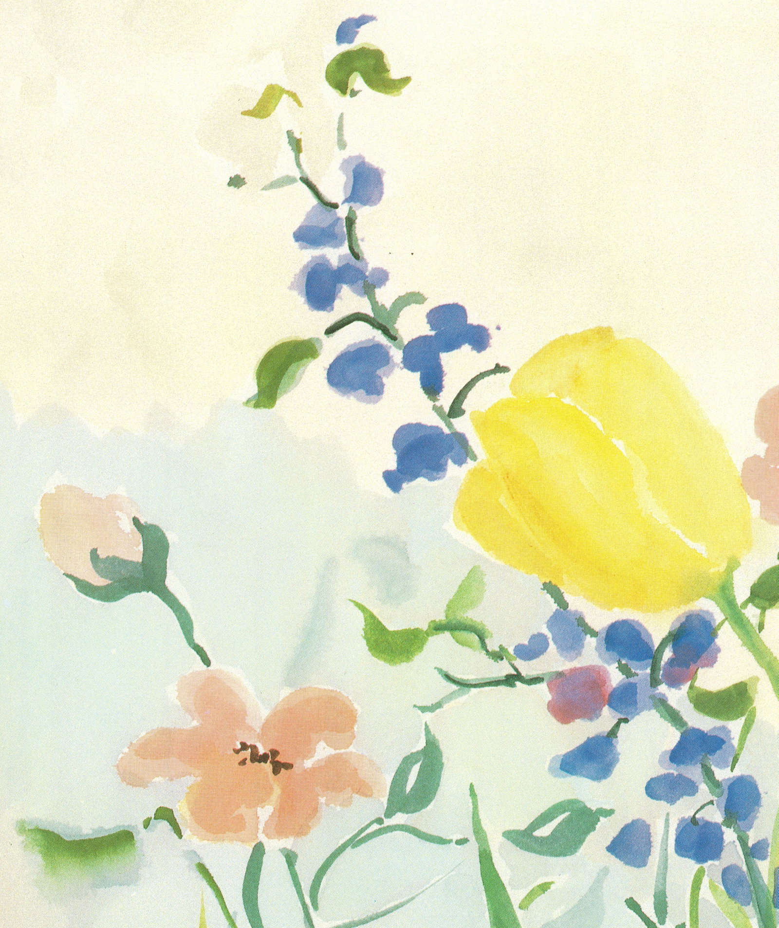 Charlene Winterle Olson - Yellow Tulips - 1985 Offset Lithograph 20 x 16"" - 2