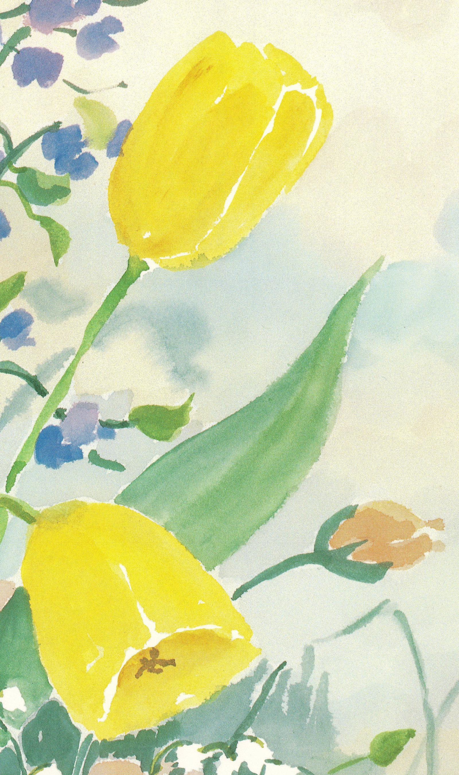 Charlene Winterle Olson - Yellow Tulips - 1985 Offset Lithograph 20 x 16"" - 3