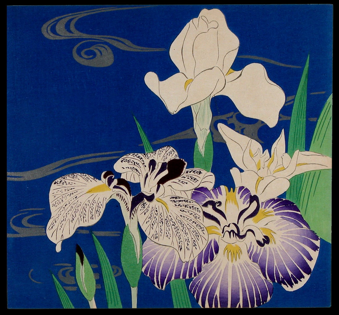 (attr. to) Ogata GEKKO (1859-1920): Petals (surimono-style print): Artist: (attr. to) Ogata GEKKO (1859-1920) Title:Petals (surimono-style print) Date:c. 1900 Medium:woodblock print Size/Format:shikishiban surimono (8 3/8" x 9") Condition:EXCELLENT, pristine impressi