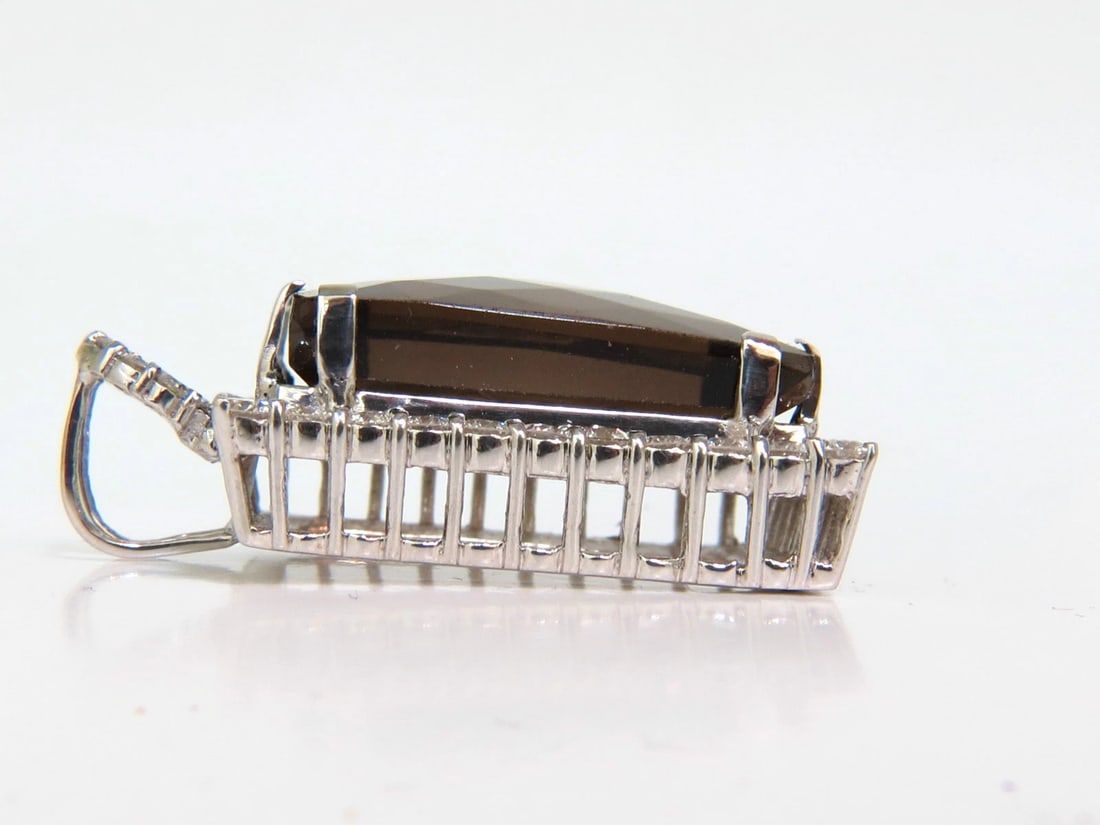 52.34CT NATURAL FANCY BROWN TOPAZ DIAMOND NECKLACE & OMEGA 14KT** - 5