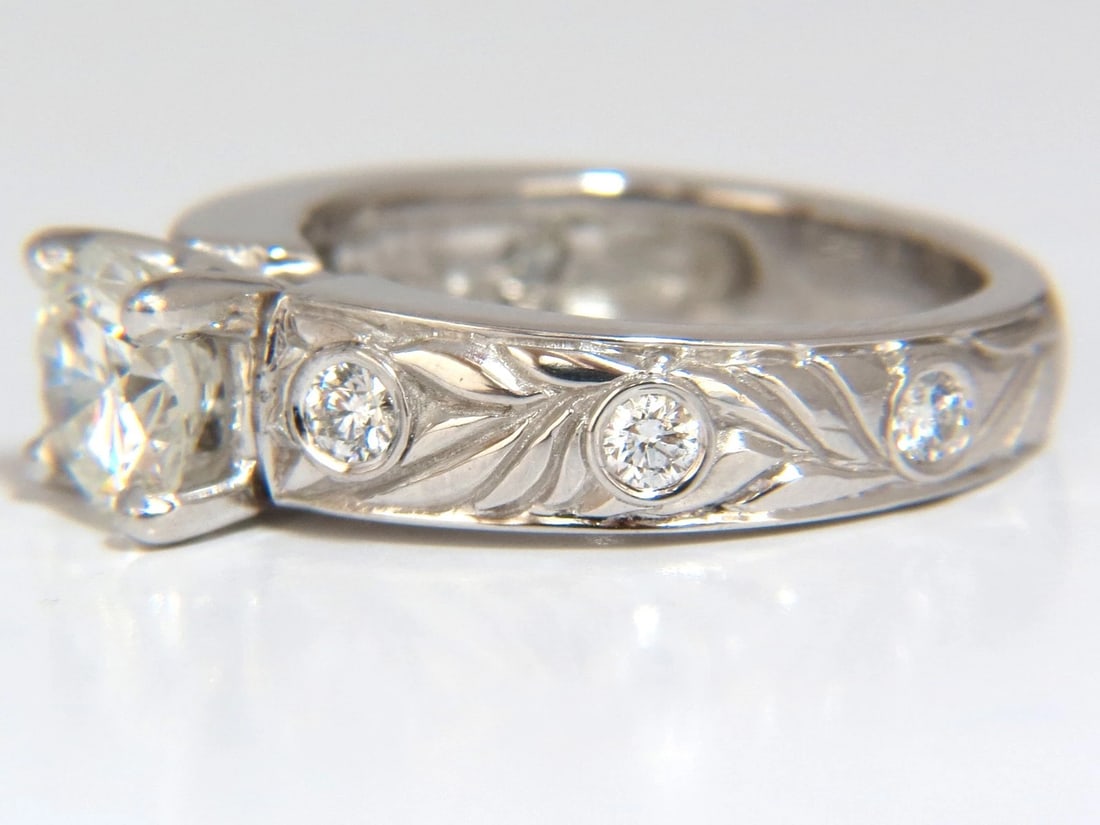 GIA certified 1.30ct. Round cut Natural diamonds ring G/VVS-1 Platinum*v - 6