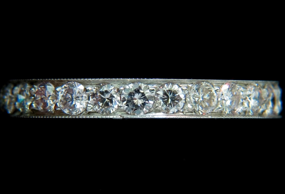 1.70ct. NATURAL DIAMONDS ETERNITY RING 14KT F /SI SIZE 6.5 FULL CUTS *v (1 of 7)