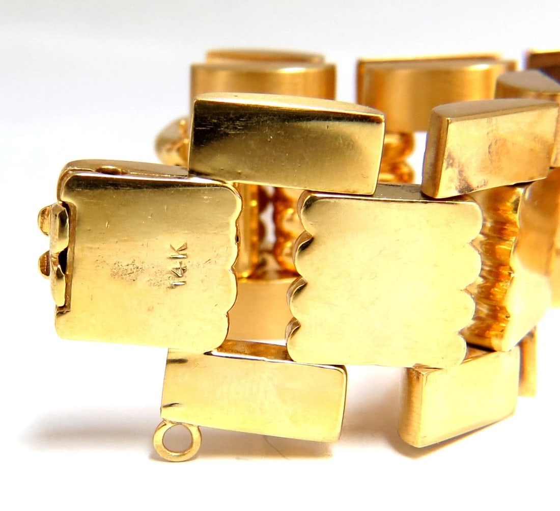 Estate LUVA 14kt gold watch ladies cuff bracelet** - 5