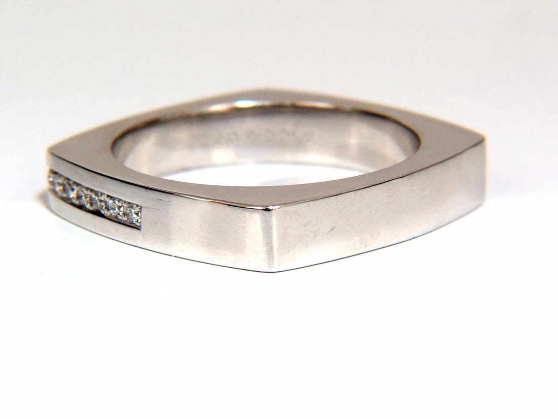 .25ct natural round cut diamonds unisex band platinum mod square form *v - 5