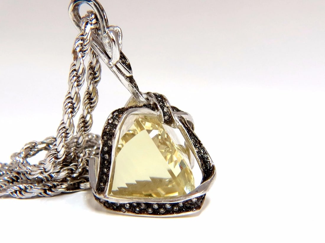 133.18ct GIA CERTIFIED SPODUMENE BELT WRAP PENDANT NECKLACE (Yellow Aqua)** - 6