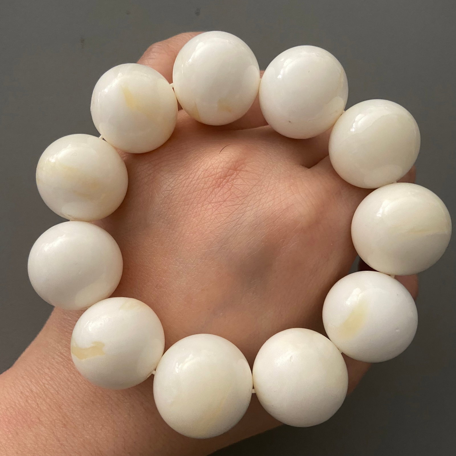 20mm Large Tridacna Gigas (Giant Clam) Shell Beads Bracelet - 3
