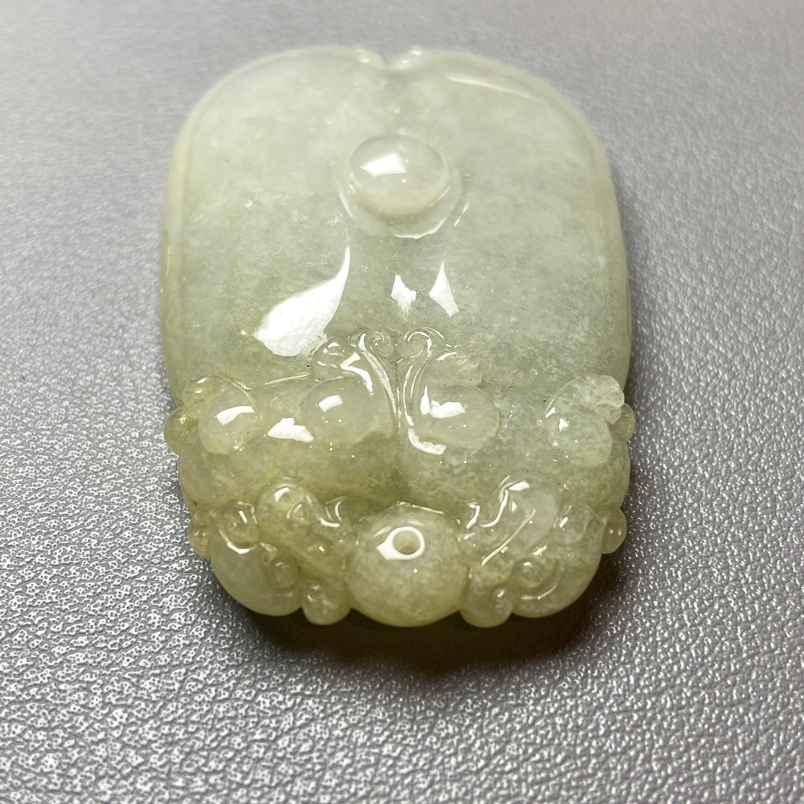 Antique Chinese Natual Yellow White Icy Jadeite Jade Carved Double Foo Dogs Ruyi Statue - 6