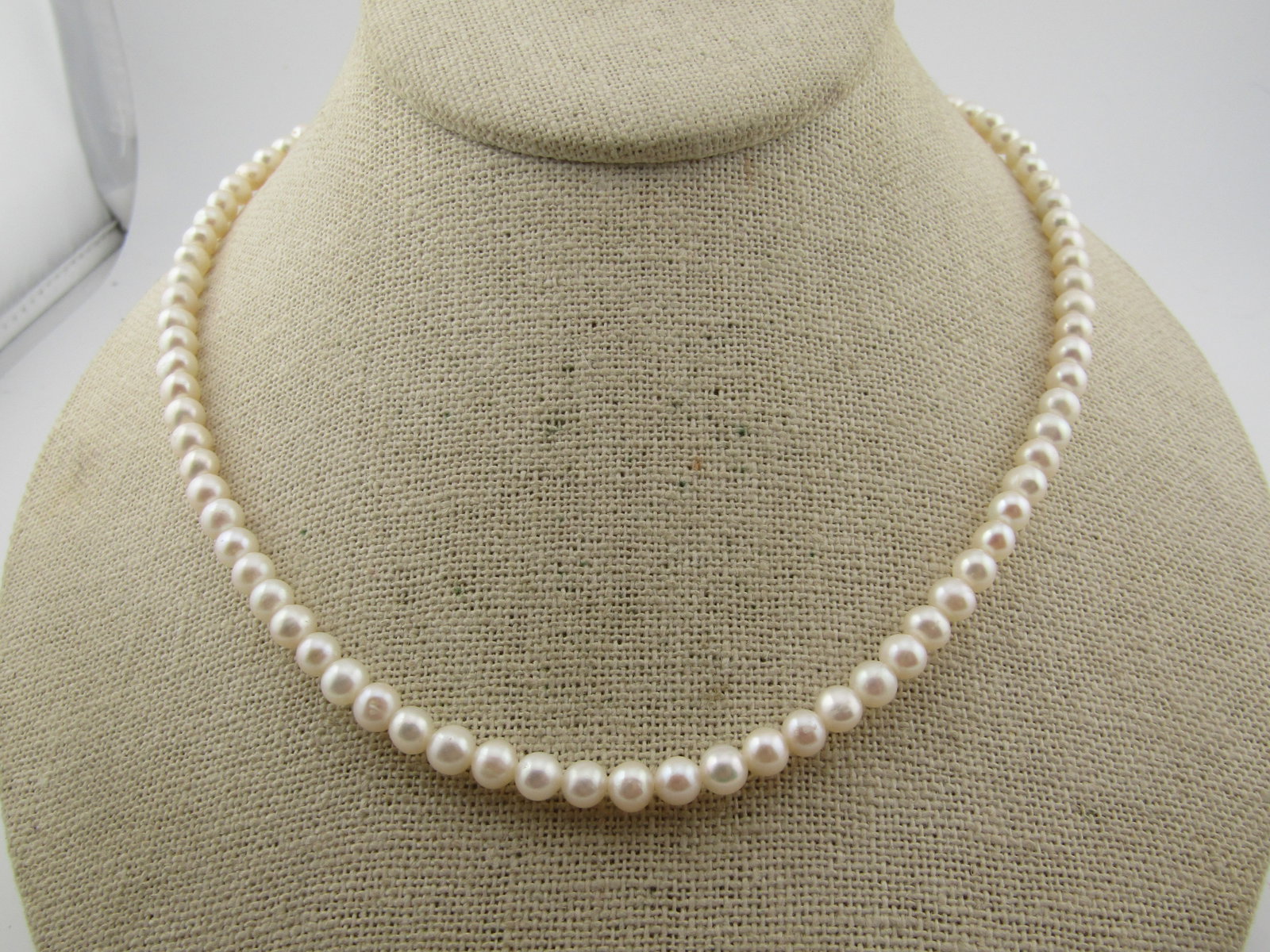 Vintage 5mm Pearl Necklace, Bracelet, Earrings Set, 1980'S-1990'S - 12