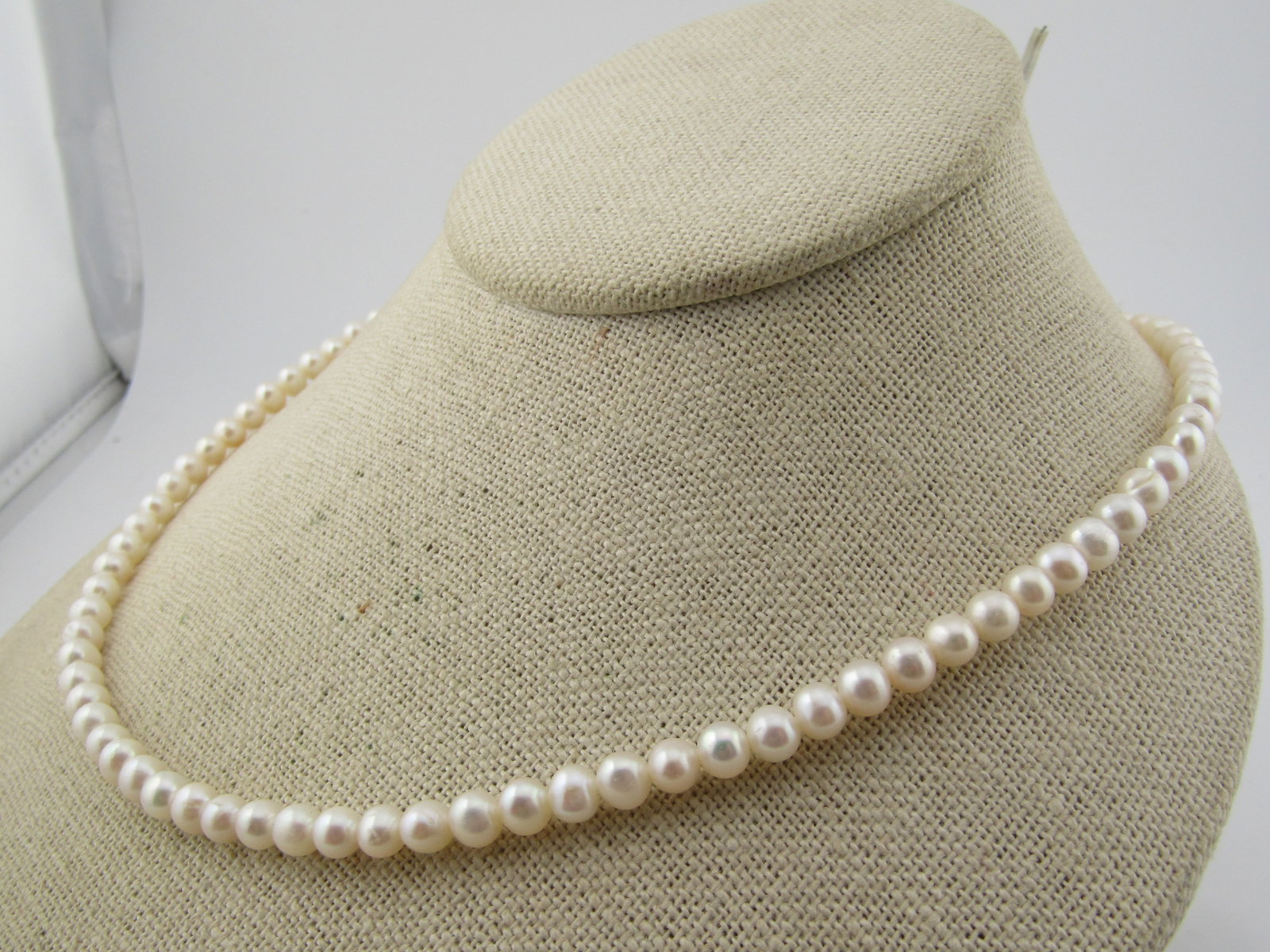 Vintage 5mm Pearl Necklace, Bracelet, Earrings Set, 1980'S-1990'S - 13