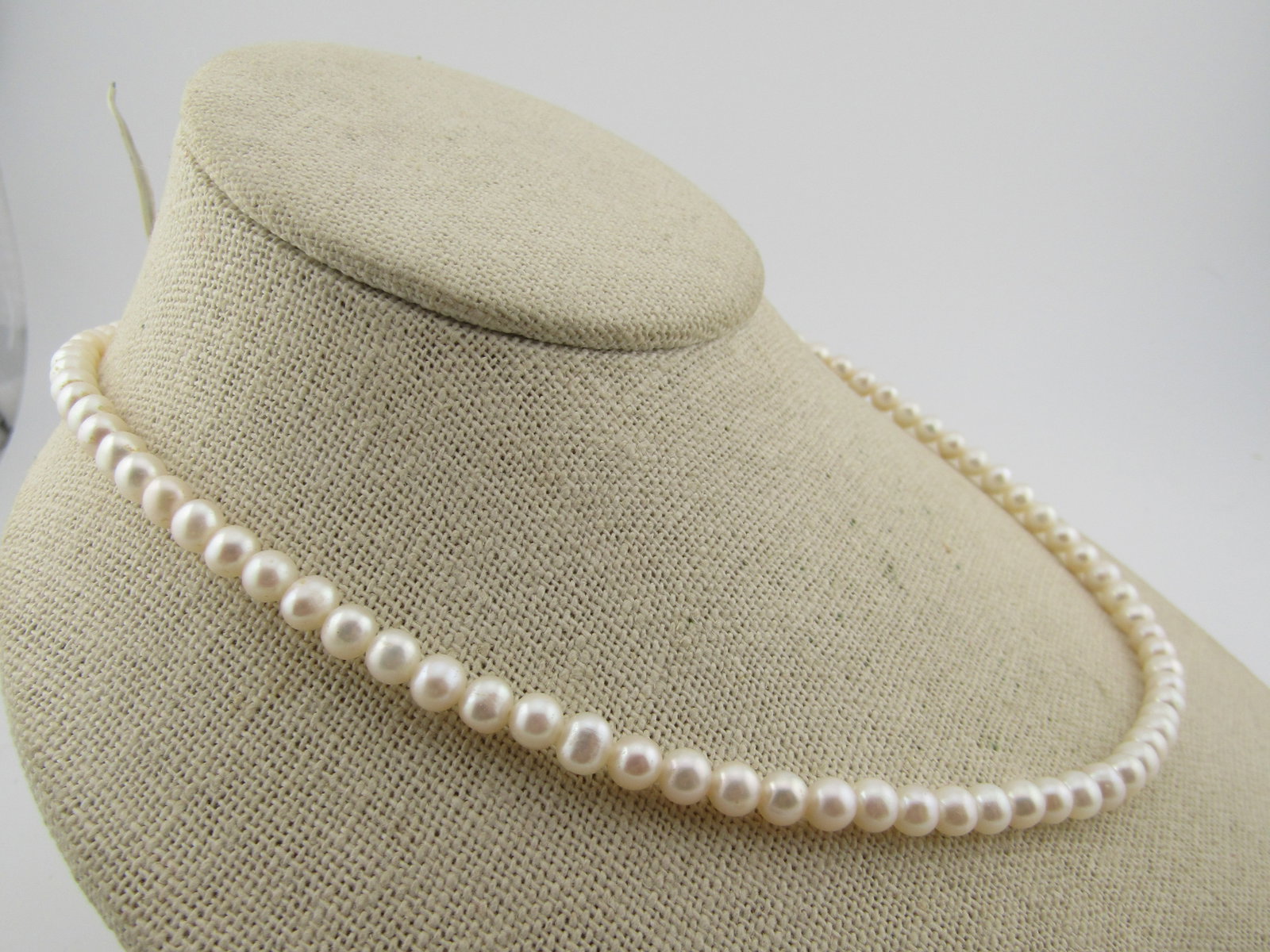 Vintage 5mm Pearl Necklace, Bracelet, Earrings Set, 1980'S-1990'S - 14