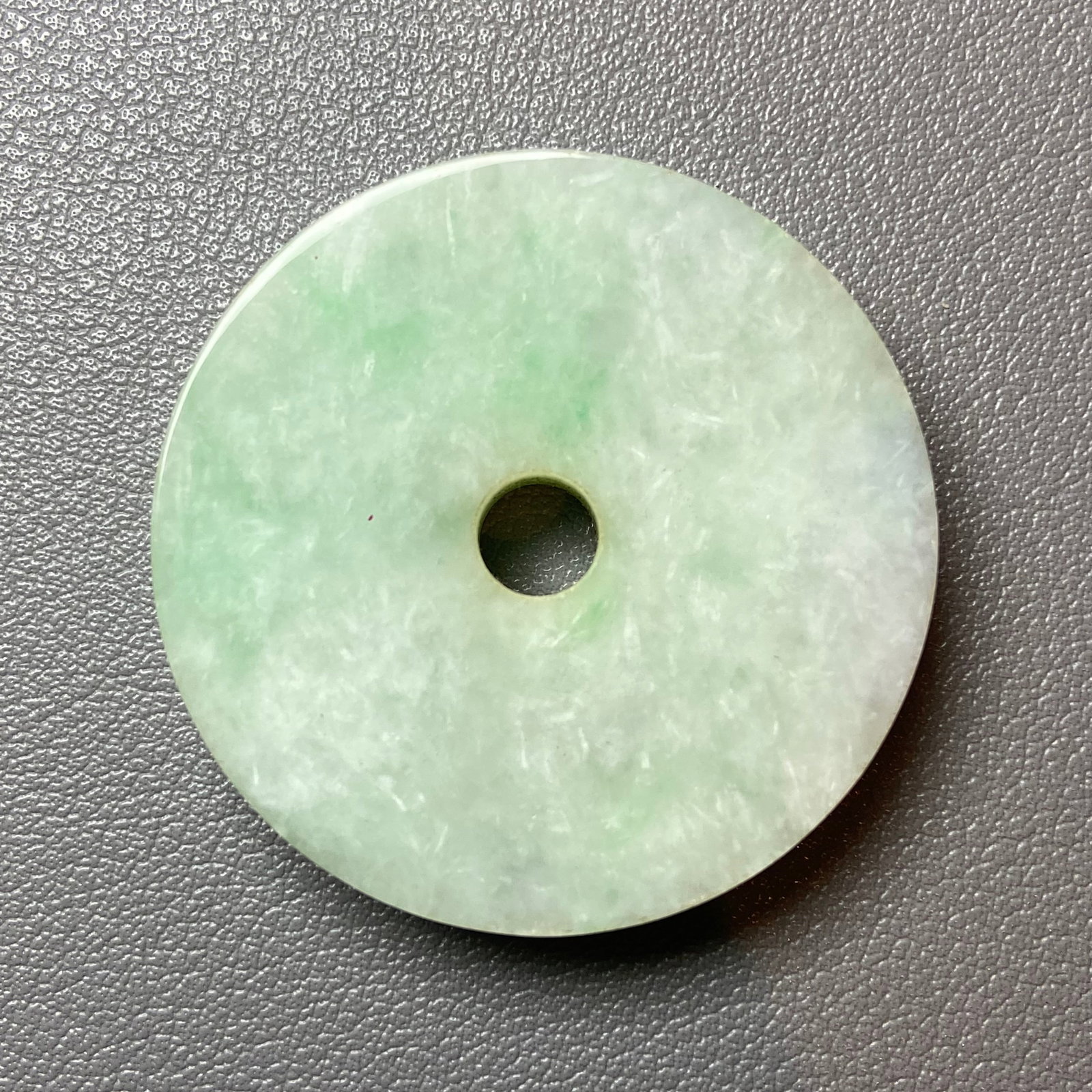 Grade A Apple Green Jadeite Jade Carved Ping An Kou (1 of 10)