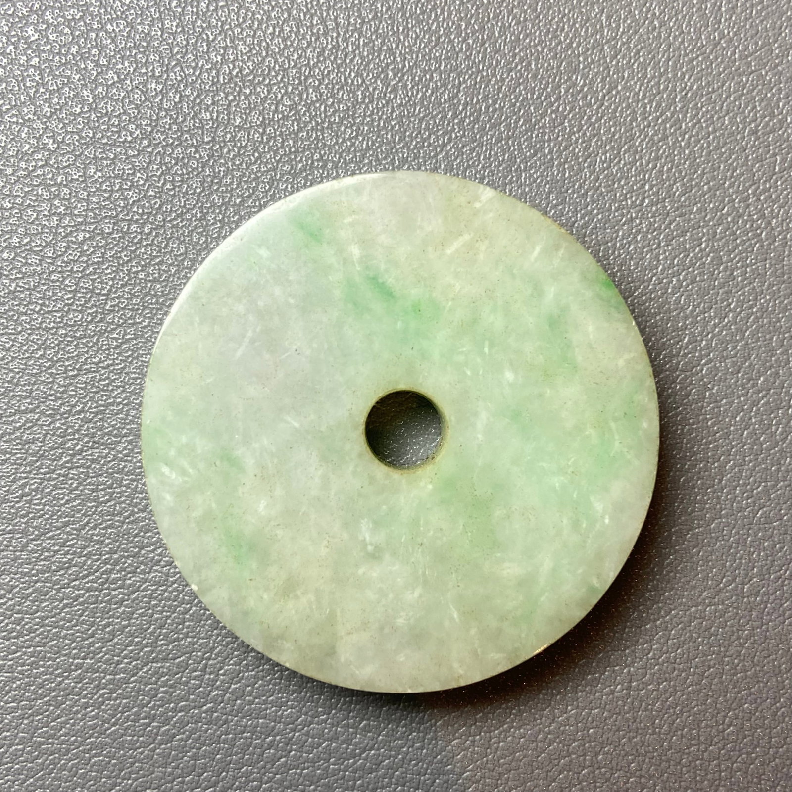 Grade A Apple Green Jadeite Jade Carved Ping An Kou - 2