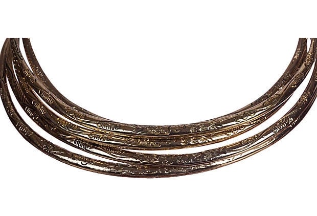 Miao-Inspired Gold Plated Costume Necklace - 4