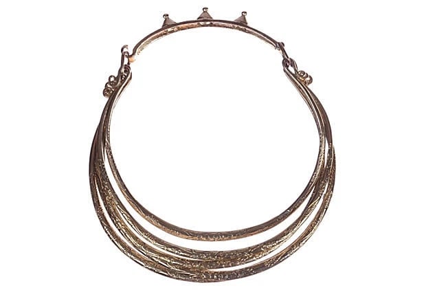 Miao-Inspired Gold Plated Costume Necklace - 7