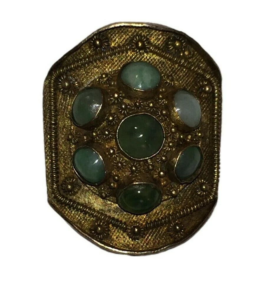 Art Deco Chinese Jadeite Fur Clip - 2